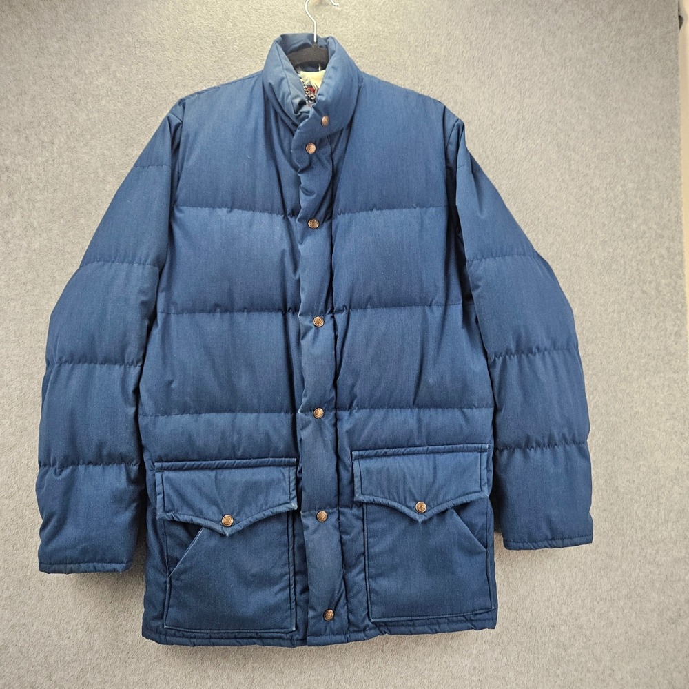 DOWN DESIGNS | Zero Zone Vintage 1970S Puffer Jacket Blue Mens S Parka